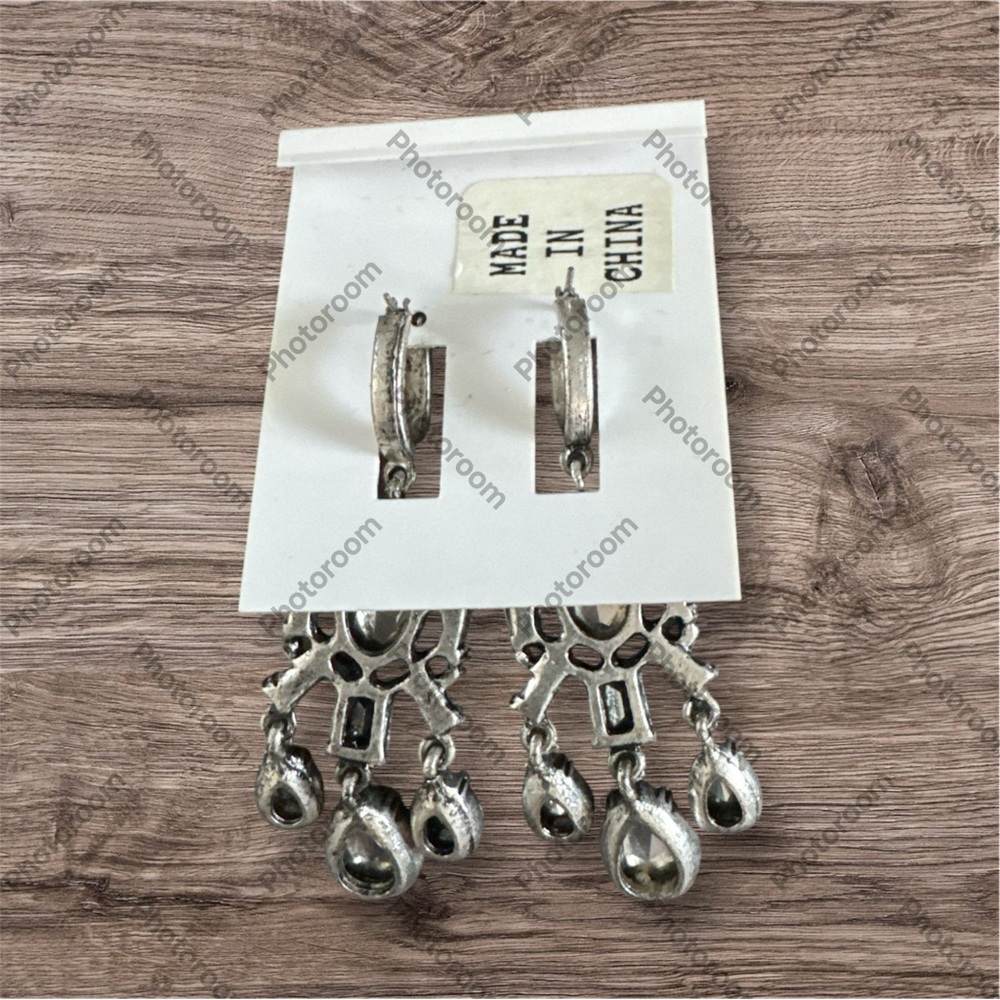 Vintage Jessica Simpson Elegant Brown and Yellow Drop Earrings NWOT - Picture 2 of 2